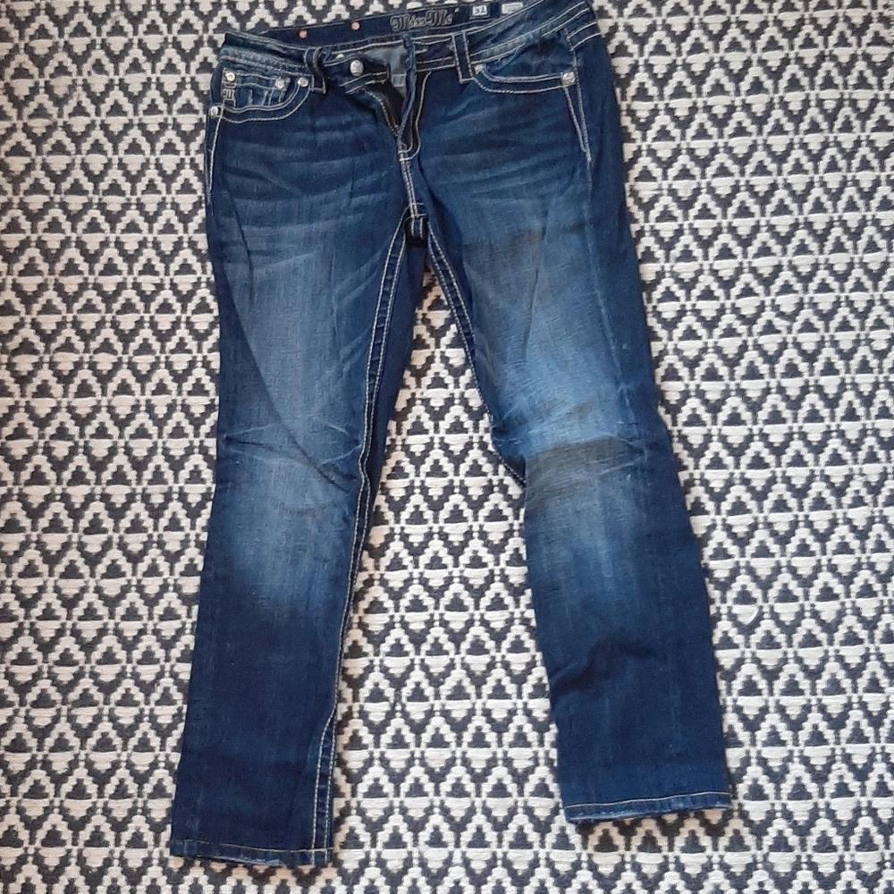 Miss Me Signature Skinny Blue Jeans